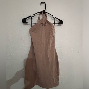 Tan Halter Dress